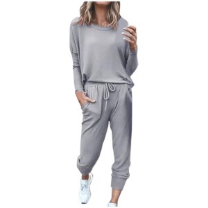 2 Piece Outfits for Women Sweatsuit Long Sleeve Pullover Top with Jogger Sweatpants Fall Fashion Loungewear Set