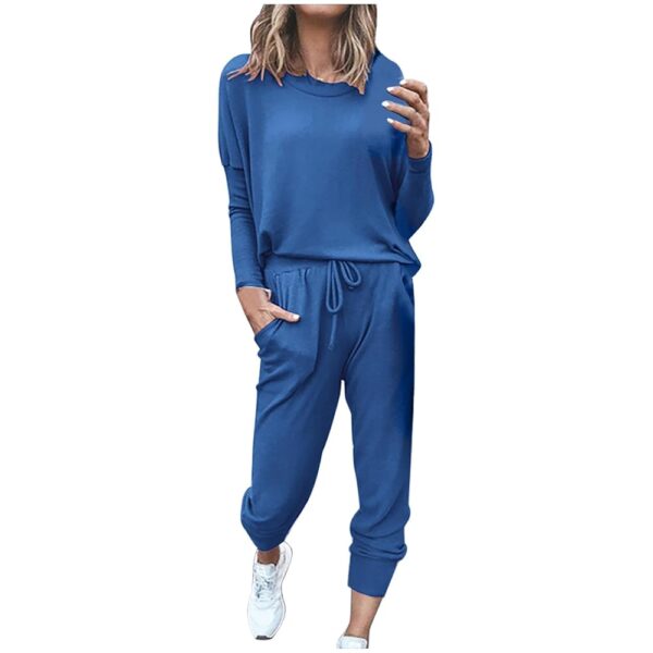 2 Piece Outfits for Women Sweatsuit Long Sleeve Pullover Top with Jogger Sweatpants Fall Fashion Loungewear Set