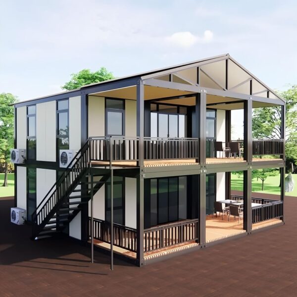 2 Story Container House Tiny Homes for Adults to Live in 2 3 4 Bedrooms Luxury 20ft Prefab Folding Container Homes for Sale Prefab Houses