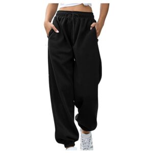 2024 Cinch Bottom Sweatpants Women's Casual High Waisted Pockets Joggers Sport Workout Active Baggy Lounge Trousers