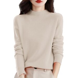 2025 Cashmere Sweaters for Women Comfort Pullover Sweaters Casual Crewneck Sweater Dressy