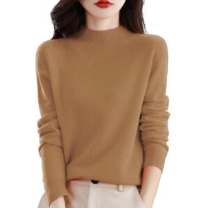 2025 Cashmere Sweaters for Women Comfort Pullover Sweaters Casual Crewneck Sweater Dressy