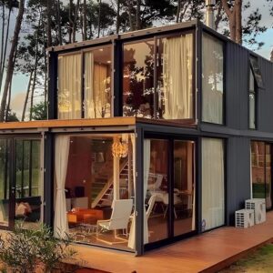 20Feet,40Feet Luxury Portable Container Home – Modern Prefab Modular House with Glass Walls, Double Story, Energy Efficient Design for Off-Grid Living, Eco-Friendly Tiny Home...