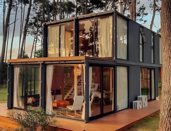 20Feet,40Feet Luxury Portable Container Home – Modern Prefab Modular House with Glass Walls, Double Story, Energy Efficient Design for Off-Grid Living, Eco-Friendly Tiny Home...