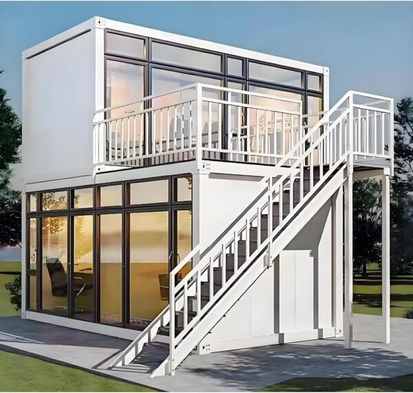 20ft prefab Tiny Houses to Live in for Adults Prefabricated Luxury Mobile Home Double Layer Livable Fabricated Living Container House Foldable and Customizable