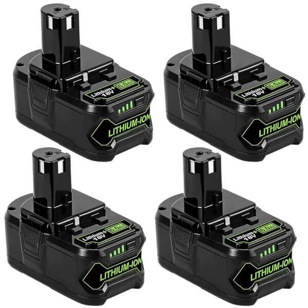 4Pack 6.0Ah P108 18Volt Lithium-ion Replacement Battery for Ryobi 18V Battery Compatible with Ryobi 18V ONE+ Cordless Power Tools