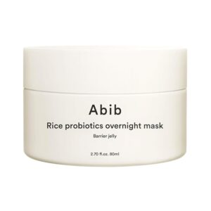 Abib Rice Probiotics Overnight Mask Barrier Jelly 2.7 fl oz I Moisturizer Intensive Hydrating Nourishing Face Sleep Sleeping Mask for Korean Skin Care jelly eye cream clay mask...