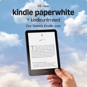 All-new Amazon Kindle Paperwhite (16 GB) – Our fastest Kindle ever, with new 7" glare-free display, and weeks of battery life – Black + 3 Months Free Kindle Unlimited (with...