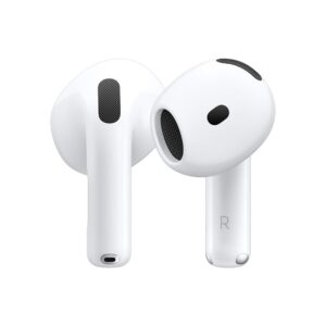 Apple AirPods 4 Wireless Earbuds, Bluetooth Headphones, Personalized Spatial Audio, Sweat and Water Resistant, USB-C Charging Case, H2 Chip, Up to 30 Hours of Battery Life,...