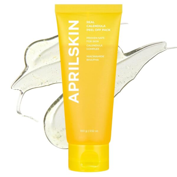 APRILSKIN Calendula Flower-Infused Facial Peel Off Mask, 3.52 fl. oz, PHA, BHA & Niacinamide gently exfoliates, removes impurities, improves uneven skin tone, and minimizes...