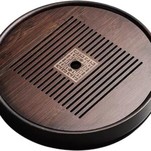 Bamboo Tea Tray Chinese Gongfu Tea Tray Water Storage Bamboo Tea Table Vintage Tea Set Gongfu Tea Table Set with Reservoir Type Water Storage Box,B-30 * 30 * 5cm