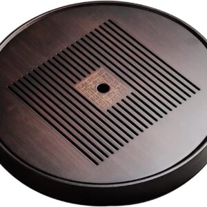 Bamboo Tea Tray Chinese Gongfu Tea Tray Water Storage Bamboo Tea Table Vintage Tea Set Gongfu Tea Table Set with Reservoir Type Water Storage Box,B-38 * 38 * 5cm