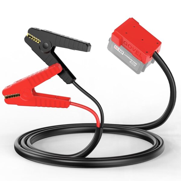 Battery Jump Starter Jumper Cable Clamps for Milwaukee M18 18V, 8AWG 6.5FT Auto Booster Cable for Jump Starting Car Cable Power Tool Line(Battery not Included)