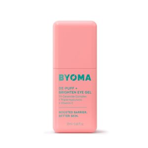 BYOMA De-Puff + Brighten Eye Gel - Lightweight Gel Eye Cream for Dark Circles, Puffiness & Wrinkles - Under Eye Cream With Hyaluronic Acid & Vitamin C - Barrier Repair Skincare...