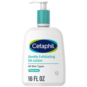 Cetaphil Gentle Exfoliating SA Lotion, Lightweight Moisturizer for All Skin Types, 16 Fl oz Pump Bottle, Salicylic Acid, Mandelic Acid & Gluconolactone, Gently Exfoliates,...