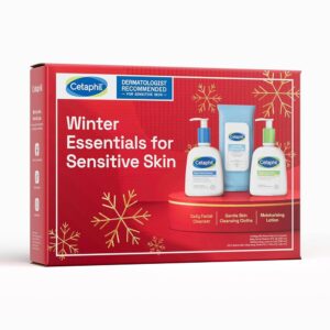 Cetaphil Winter Essentials Skin Care Set, Gentle Skin Cleansing Cloth Face Wipes 25 Count, Daily Facial Cleanser 8oz, Moisturizing Face & Body Lotion 8oz, Suitable for Sensitive...