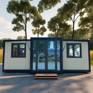 Container House 20ft 40ft Pre-Made Mobile Modular Prefab Cabin Folding Room Expandable Container House Homes Equiped with 2-4 bedrooms, 1 Kitchen 1 Bathroom