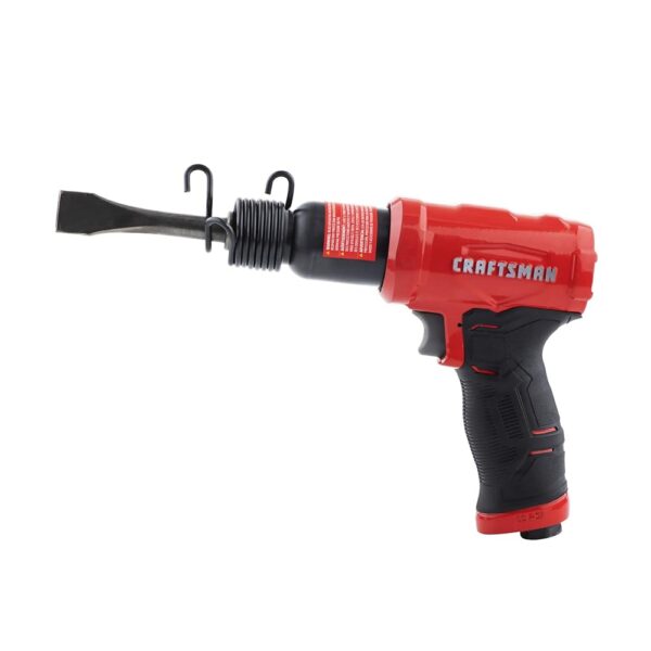 CRAFTSMAN Air Hammer, Medium Stroke, 2,800 BPM, Anti-Slip Handle, 4.4 SCFM at 90 PSI, Flat-Blade Chisel Included