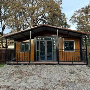 Customizable Tiny Home Modern Attractive Steel Frame Building Prefab Expandable Container House with 2 Bedroom 1 Kitchen Full Equiped Bathroom Tiny House Kits Mini Building Sets...