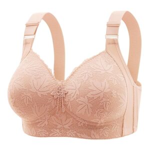 Daisy Bras for Older Women 2024 Comfy Convenient Front Closure Bras Full Support No Underwire Bras