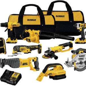 DEWALT 20V MAX Power Tool Combo Kit, 10-Tool Cordless Power Tool Set with 2 Batteries and Charger (DCK1020D2)