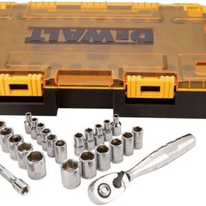 DEWALT Drive Socket Set, SAE/Metric, 1/4-Inch Drive, 25-Piece (DWMT73805)