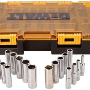 DEWALT DWMT73811 Tool Kit 1/4'' Drive Deep Socket Set, 20 Piece
