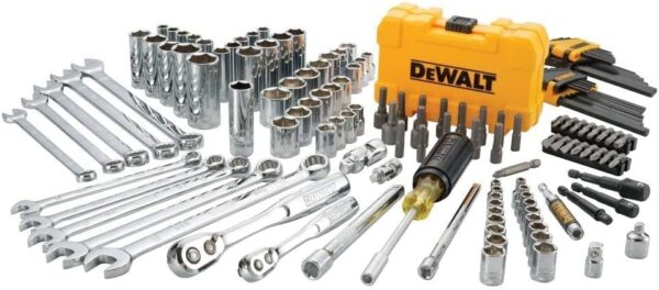 DEWALT Mechanics Tools Kit and Socket Set, 142-Piece, 1/4 & 3/8" Drive, MM/SAE (DWMT73802)