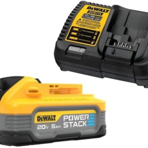 DEWALT Powerstack 20V MAX Battery Starter Kit, Rechargeable, 5Ah, Lithium Ion (DCBP520C)