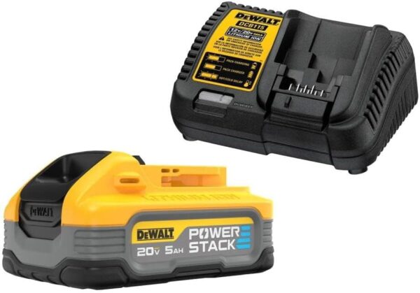 DEWALT Powerstack 20V MAX Battery Starter Kit, Rechargeable, 5Ah, Lithium Ion (DCBP520C)