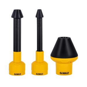 DEWALT Shop Vac Conduit Line Puller Attachment Kit, Wet Dry Vacuum Accessory Attachments for Small Conduit Boxes and Tight Areas, 3 Pack, Length 10" & 10" & 5.6", DXVA00-0301