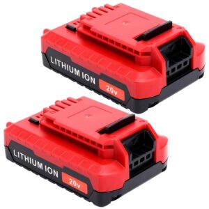 ELEFLY 2 Pack PCC680L 20V Max 3.0Ah Battery Compatible with Porter Cable 20V Lithium Battery PCC681L PCC682L PCC685L PCC670B PCC710B PCC791LA 20V Cordless Power Tools Battery