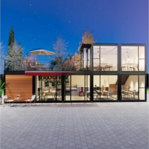 Flat 2 Story Container House 20ft 40ft Luxury Modern Prefab Portable Expandable House with Bedroom Kitchen Bathroom Stairs