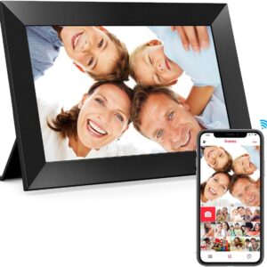 Frameo 10.1 Inch WiFi Digital Picture Frame, 1280x800 HD IPS Touch Screen Photo Frame Electronic, 32GB Memory, Auto-Rotate, Wall Mountable, Share Photos/Videos Instantly via...