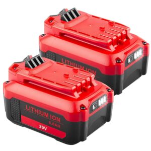 Futurebatt [2-Pack] 20V 6.0Ah! High-Output Battery for Craftsman V20 Lithium Battery 20-Volt Power Tools Battery CMCB205 CMCB204 CMCB202 CMCB201 CMCB202-2 CMCB204-2