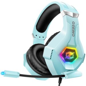 Gaming Headset for PC, Ps4, Ps5, Xbox Headset with 7.1 Surround Sound, Gaming Headphones with Noise Cancelling Mic RGB Light Over Ear Headphones for Xbox Series X/S,...