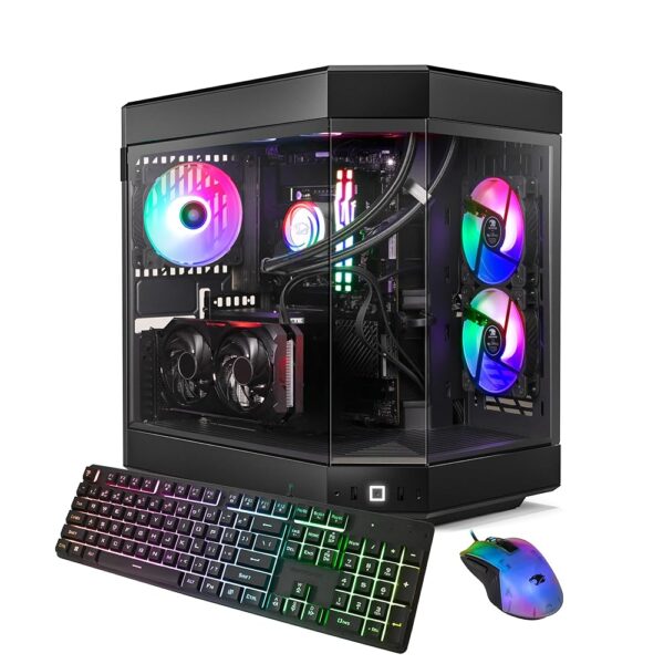 iBUYPOWER Y60 Black Gaming PC Computer Desktop Y60BA9N47TS03 (AMD Ryzen 9 7900X CPU, NVIDIA GeForce RTX 4070 Ti Super 16GB GPU, 32GB DDR5 RGB 5200MHz RAM, 2TB NVMe, WiFi Ready,...