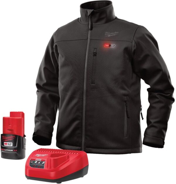 Milwaukee Electric Tools 2395-L M12 Cordless Black Heated Jacket, Size XL