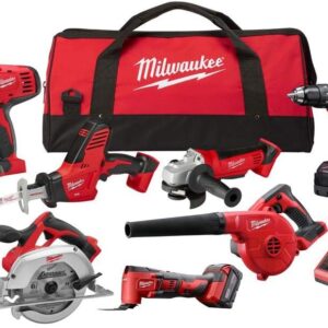 MILWAUKEE M18 18-Volt Lithium-Ion Cordless Combo Tool Kit (9-Tool) with (3) 4.0 Ah Batteries, Charger and Tool Bag