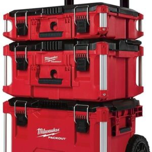 Milwaukee Packout Rolling Modular Stackable Tool Box Storage System, Red