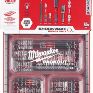 Milwaukee Shockwave 100pcs Impact Driver Bit Set Packout