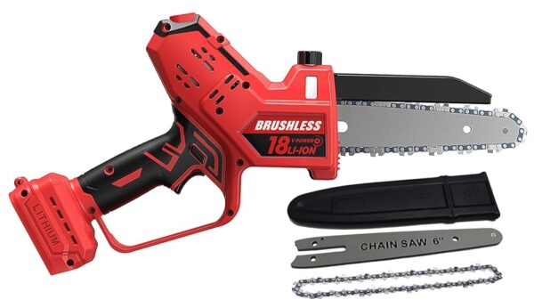 Mini Chainsaw for Milwaukee M18 Battery, Auto-Oiler, 8-Inch and 6-Inch 2-IN-1 Brushless Cordless Pruning Chainsaw, Battery Powered Mini Chainsaw for Wood Cutting, Tree Trimming...