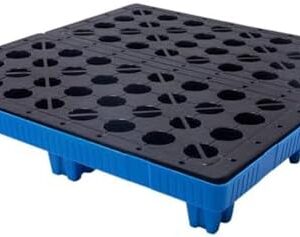 Modular Spill Containment Leakage Prevention Tray Anti-Leakage Platform Oil Drum Containers Waste Liquid Leakage Catch Tray(120 * 120 * 17cm)