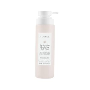 Naturium The Smoother Glycolic Acid Exfoliating Body Wash, Soft & Smoothing Cleanser, 16.9 oz