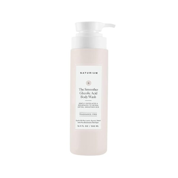 Naturium The Smoother Glycolic Acid Exfoliating Body Wash, Soft & Smoothing Cleanser, 16.9 oz