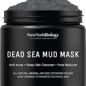 New York Biology Dead Sea Mud Mask for Face and Body - Spa Quality Pore Reducer for Acne, Blackheads & Oily Skin, Natural Skincare for Women, Men - Tightens Skin for A Healthier...