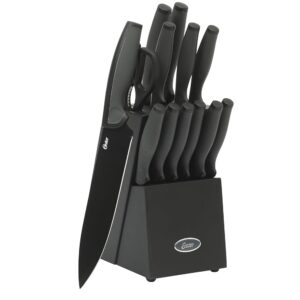 Oster Slicecraft 14 Piece High Carbon Stainless Steel Knife Block Cutlery Set - Black- Cuchillos Para Cocina