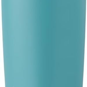 Owala SmoothSip Slider Insulated Stainless Steel Coffee Tumbler, Reusable Iced Coffee Cup, Hot Coffee Travel Mug, BPA Free 20 oz, Grey/Blue (Beachy Breeze)