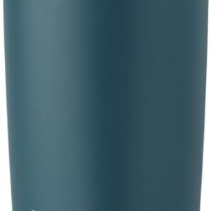Owala SmoothSip Slider Insulated Stainless Steel Coffee Tumbler, Reusable Iced Coffee Cup, Hot Coffee Travel Mug, BPA Free 20 oz, Grey/Blue (High Dive)