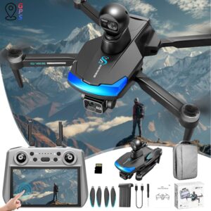Pallets for Sale Liquidation Unclaimed,2.7K Drone with Camera, HD GPS Drone with 7.2Inch Touching Sensitive Screen, Remote Control, 5G Drones RC Quadcopter with Light-Based,...